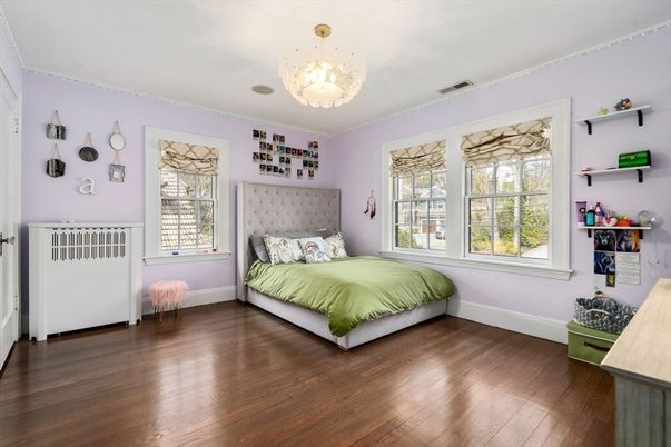 Bedroom, Chandelier, Interior, Wood Texture Flooring