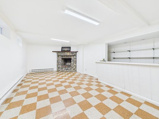 Empty room, Fireplace, Interior, Recessed Lighting