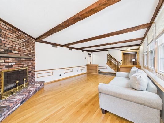 Fireplace, Interior, Stone Walls, Wooden Beams, Wood Texture Flooring