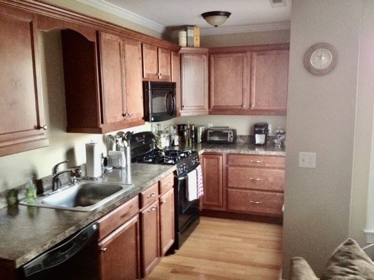 Interior, Kitchen, Wood Texture Flooring