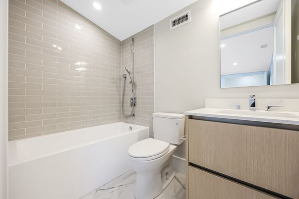 Bathroom, Interior, Marble, Recessed Lighting