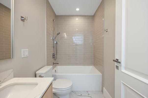 Bathroom, Interior, Marble, Recessed Lighting