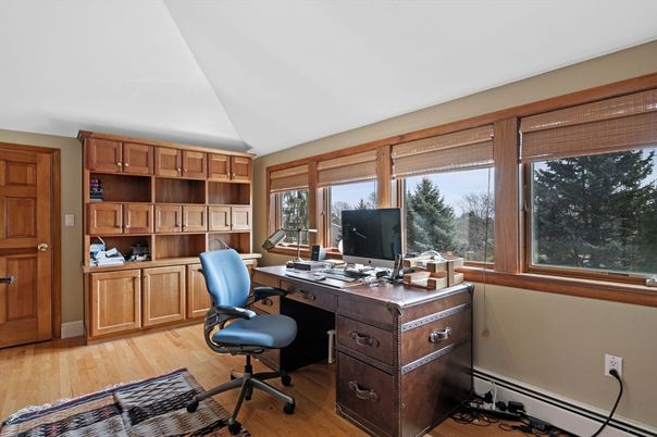 Home Office, Interior, Wood Texture Flooring