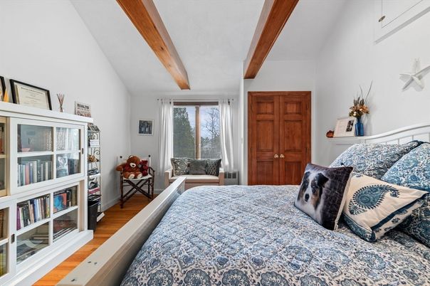 Bedroom, Interior, Wooden Beams, Wood Texture Flooring