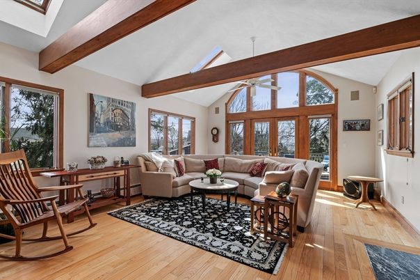 Interior, Living room, Wooden Beams, Wood Texture Flooring
