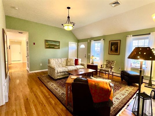 Interior, Living room, Pendant Lights, Wood Texture Flooring