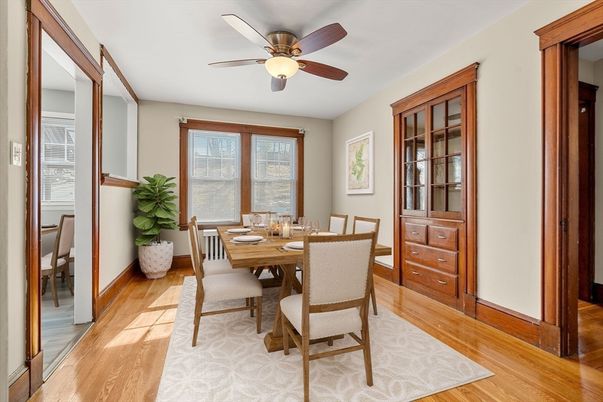 Dining room, Interior, Wood Texture Flooring