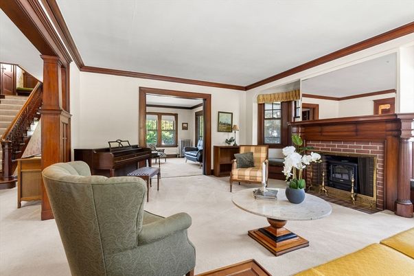 Fireplace, Interior, Living room, Piano