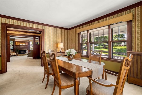 Dining room, Fireplace, Interior