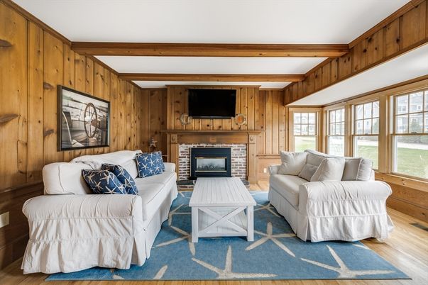 Fireplace, Interior, Living room, Wooden Beams, Wood Texture Flooring, Wooden Walls
