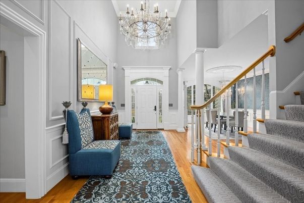 Chandelier, Interior, Wood Texture Flooring