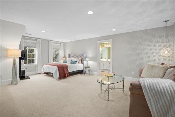 Bedroom, Interior, Pendant Lights, Recessed Lighting