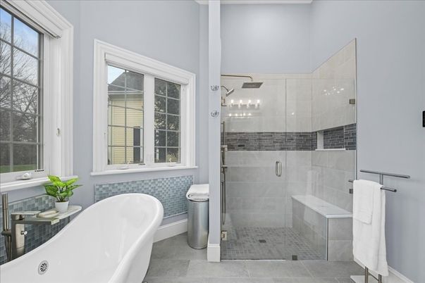 Bathroom, Free Standing Baths, Glass Shower, Interior