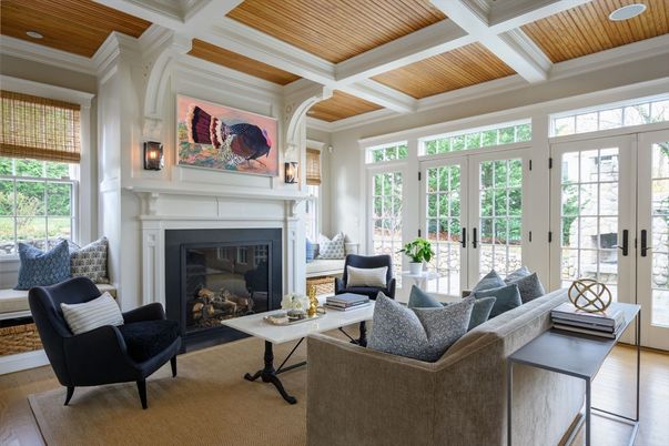 Fireplace, Interior, Living room, Wooden Ceilings, Wood Texture Flooring