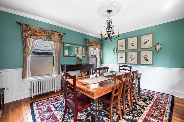 Chandelier, Dining room, Interior, Wood Texture Flooring