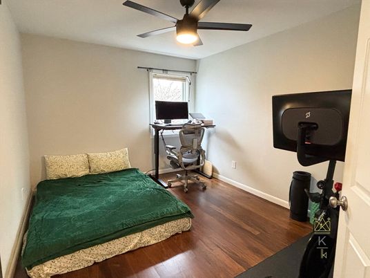 Bedroom, Fitness Equipment, Home Office, Interior, Wood Texture Flooring