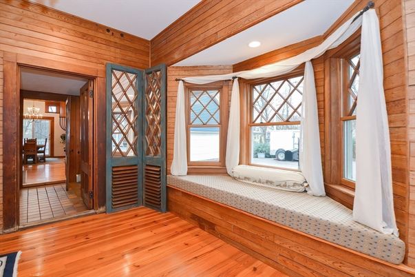 Interior, Recessed Lighting, Wood Texture Flooring, Wooden Walls