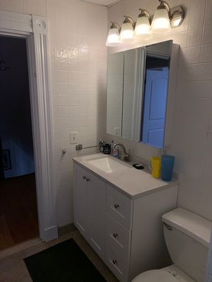 Bathroom, Dual Sink Vanities, Interior, Wood Texture Flooring