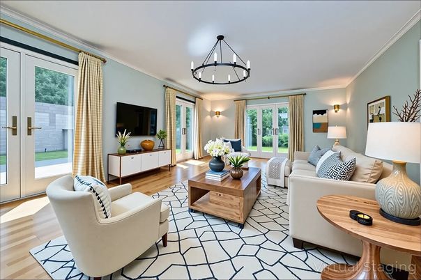 Chandelier, Interior, Living room, Wood Texture Flooring