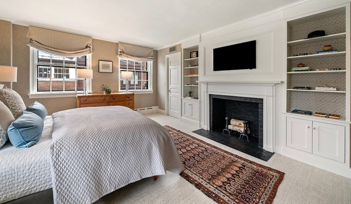 Bedroom, Fireplace, Interior