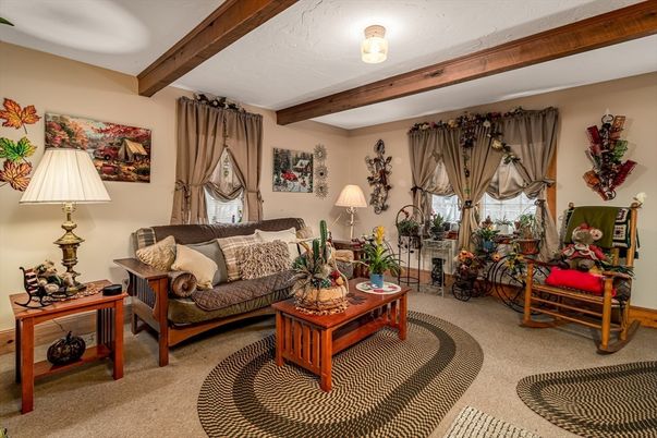 Interior, Living room, Wooden Beams