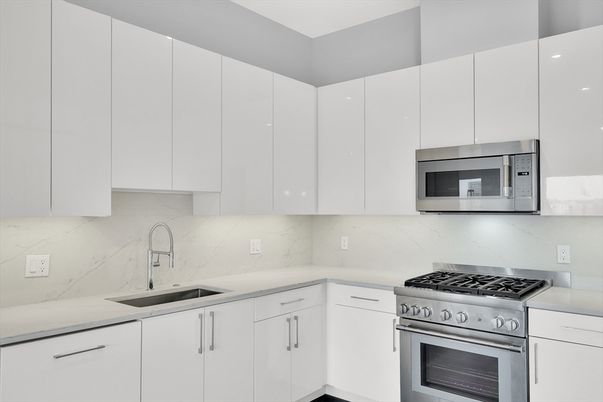 Interior, Kitchen, Marble Walls, Stainless Steel Appliances
