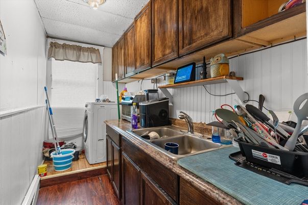 Interior, Kitchen, Wood Texture Flooring