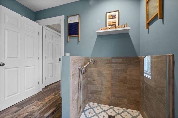 Bathroom, Interior, Wood Texture Flooring