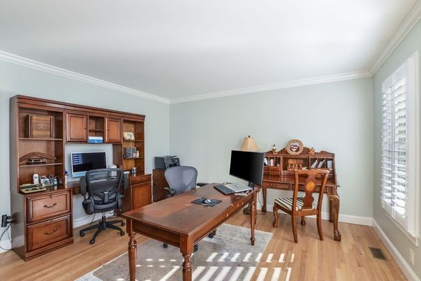 Home Office, Interior, Wood Texture Flooring