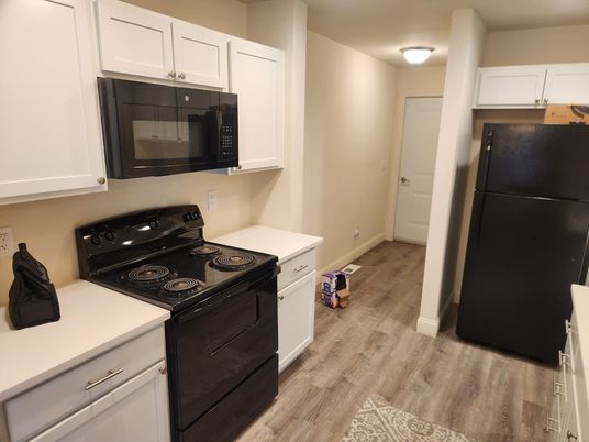 Interior, Kitchen, Wood Texture Flooring