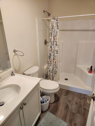 Bathroom, Interior, Wood Texture Flooring