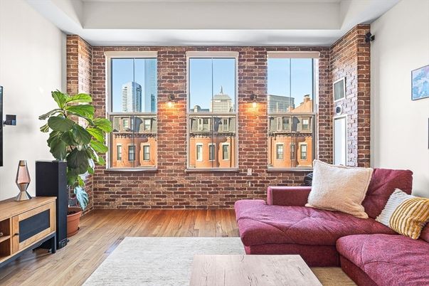 Interior, Living room, Stone Walls, Wood Texture Flooring