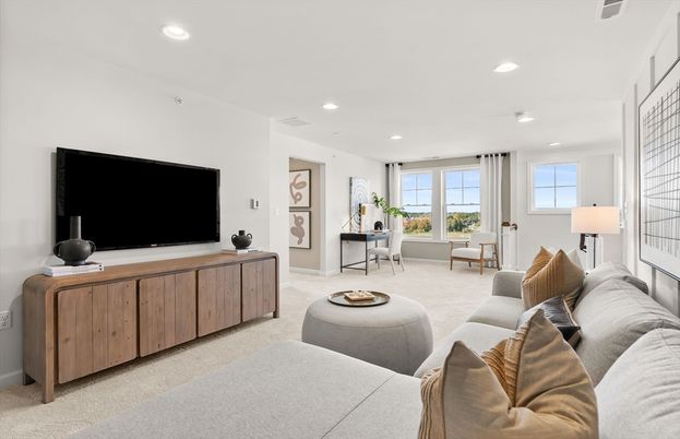 Interior, Living room, Recessed Lighting
