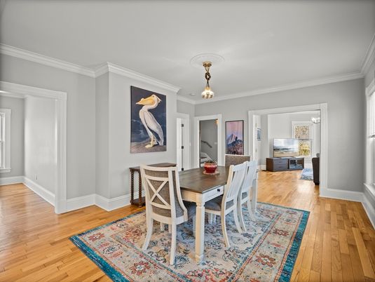 Dining room, Interior, Wood Texture Flooring