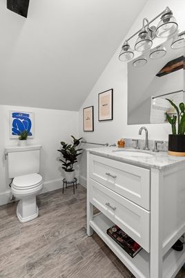 Bathroom, Interior, Wood Texture Flooring