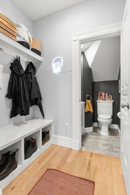 Bathroom, Interior, Wood Texture Flooring