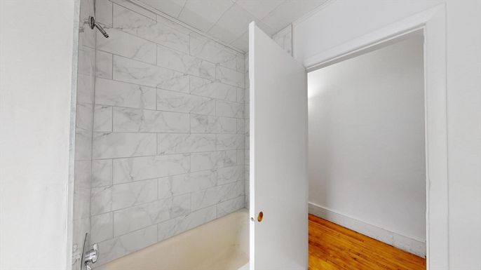 Interior, Marble Walls, Wood Texture Flooring