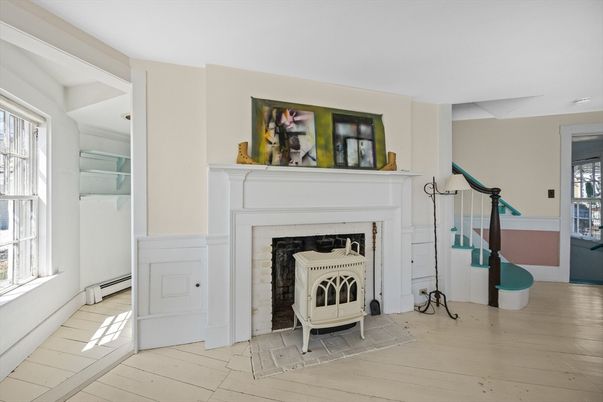 Fireplace, Interior, Wood Texture Flooring
