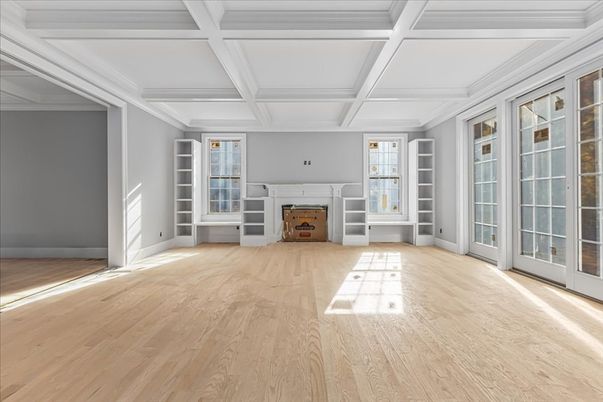 Empty room, Fireplace, Interior, Wood Texture Flooring