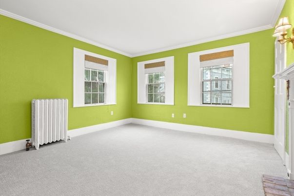 Empty room, Fireplace, Interior
