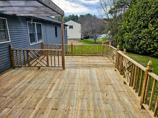 Backyard, Exterior, Wood Texture Flooring