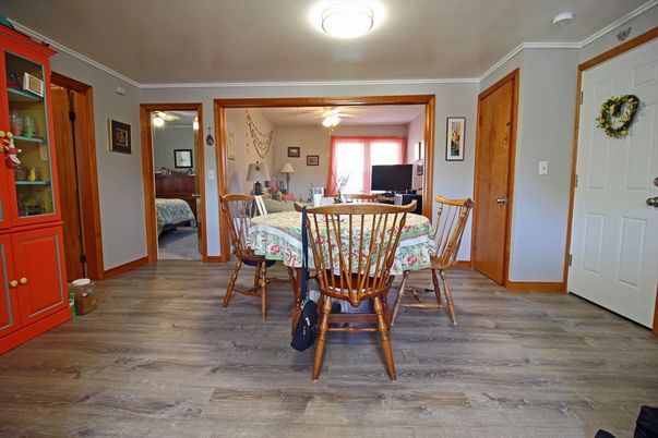 Dining room, Interior, Wood Texture Flooring