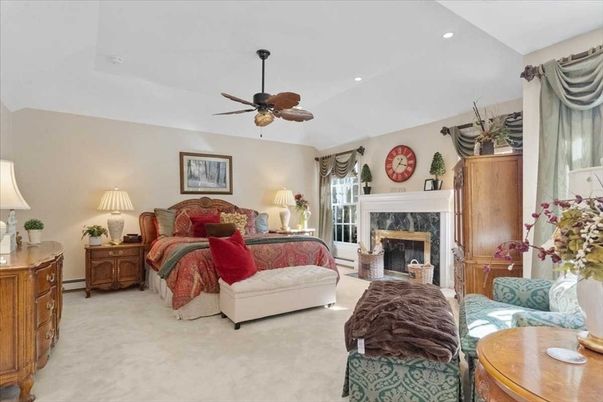 Bedroom, Fireplace, Interior, Living room, Recessed Lighting