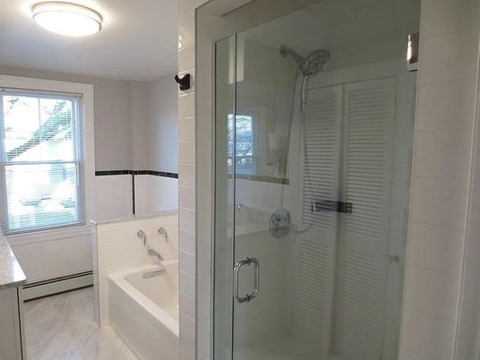 Bathroom, Glass Shower, Interior, Marble