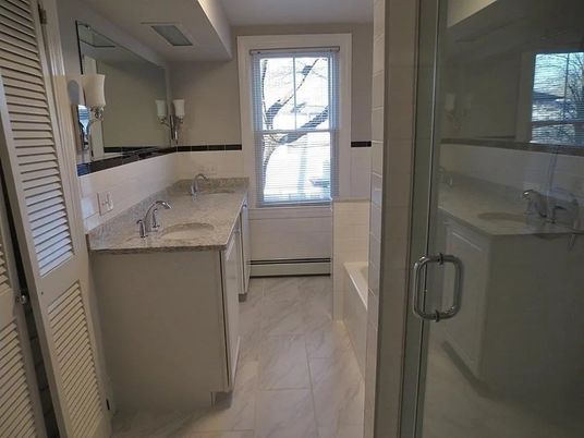 Bathroom, Glass Shower, Interior, Marble