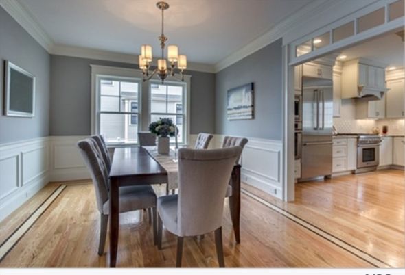 Chandelier, Dining room, Interior, Kitchen, Wood Texture Flooring