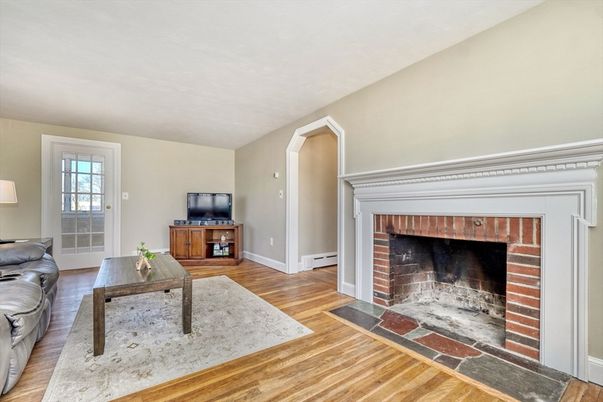 Fireplace, Interior, Wood Texture Flooring
