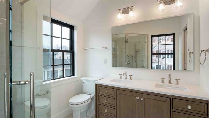 Bathroom, Glass Shower, Interior