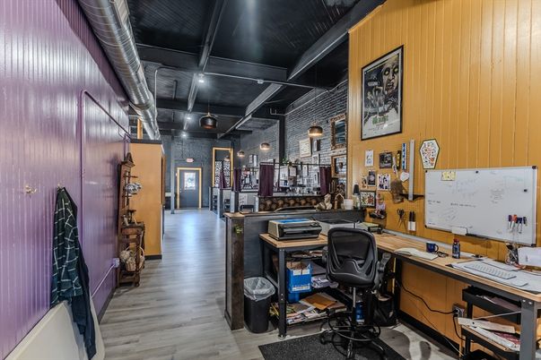 Home Office, Interior, Wood Texture Flooring, Wooden Walls
