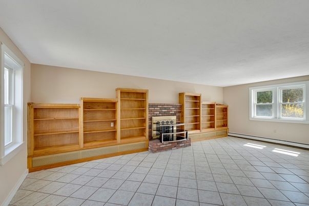 Empty room, Fireplace, Interior